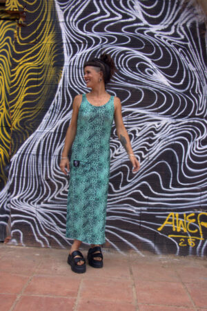 VESTIDO PLAYERO VERDE AGUA